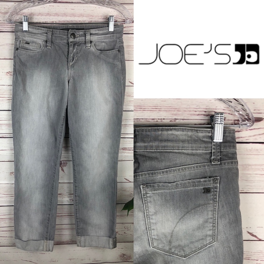 JOE’S Jeans Socialite Kicker Ankle Crop Gray Jeans
